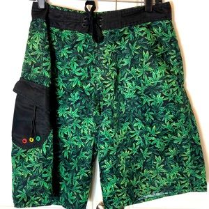 Jamaican style swimsuit shorts size 32